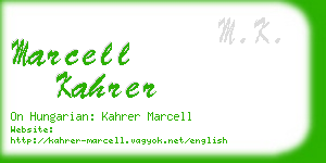 marcell kahrer business card